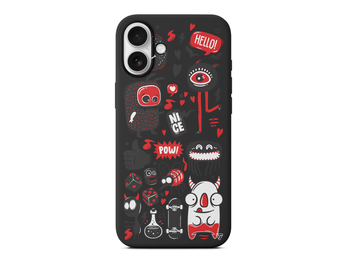 Sevimli Canavarlar Lansman Model İçi Kadife Silikon Telefon Kılıfı – Plus Serisine Özel