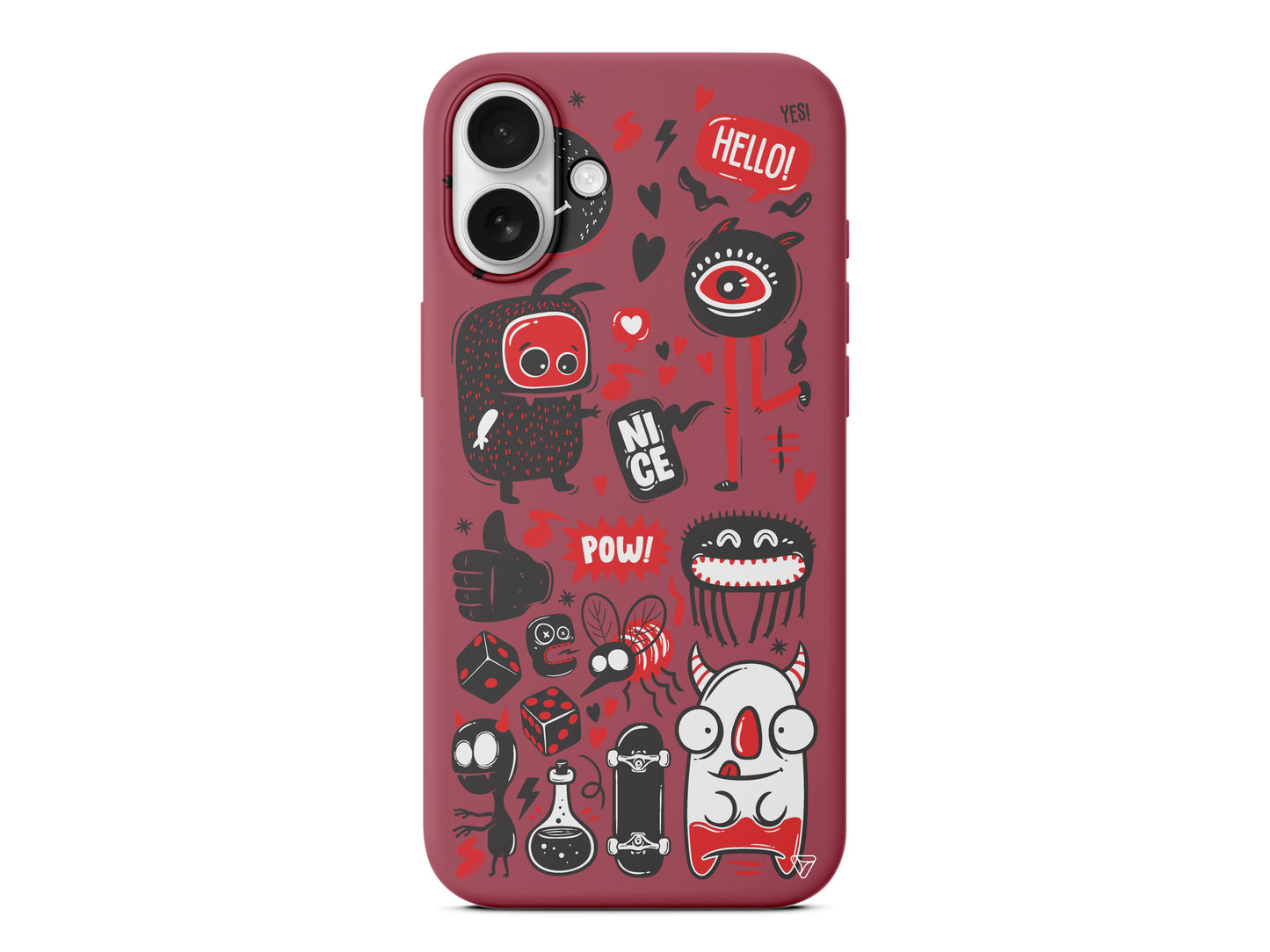 Sevimli Canavarlar Lansman Model İçi Kadife Silikon Telefon Kılıfı – Plus Serisine Özel