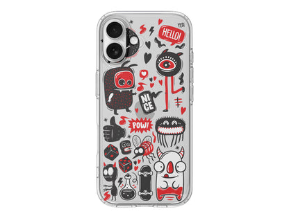 Sevimli Canavarlar Lansman Model İçi Kadife Silikon Telefon Kılıfı – Plus Serisine Özel