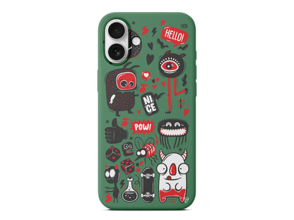 Sevimli Canavarlar Lansman Model İçi Kadife Silikon Telefon Kılıfı