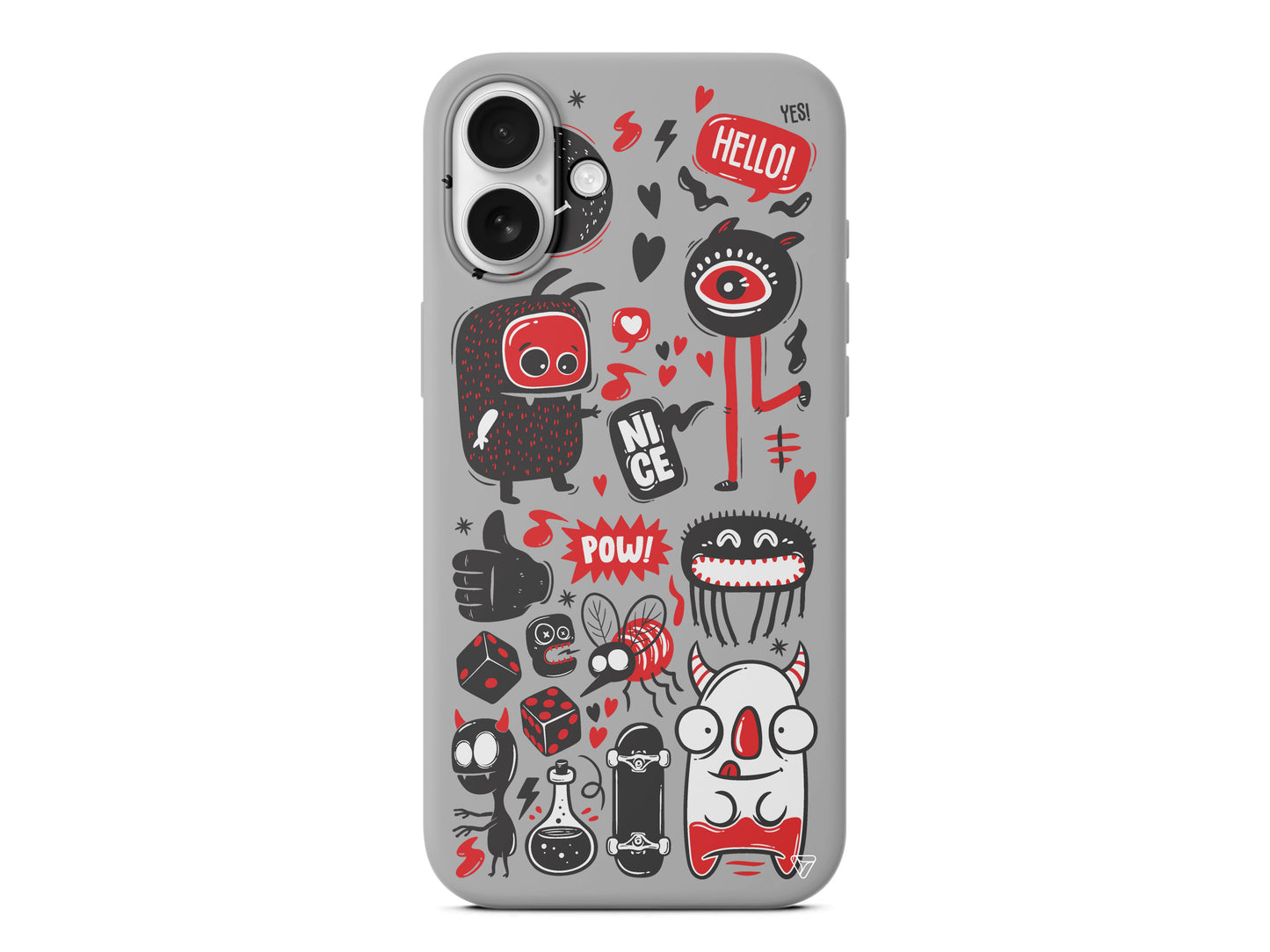 Sevimli Canavarlar Lansman Model İçi Kadife Silikon Telefon Kılıfı