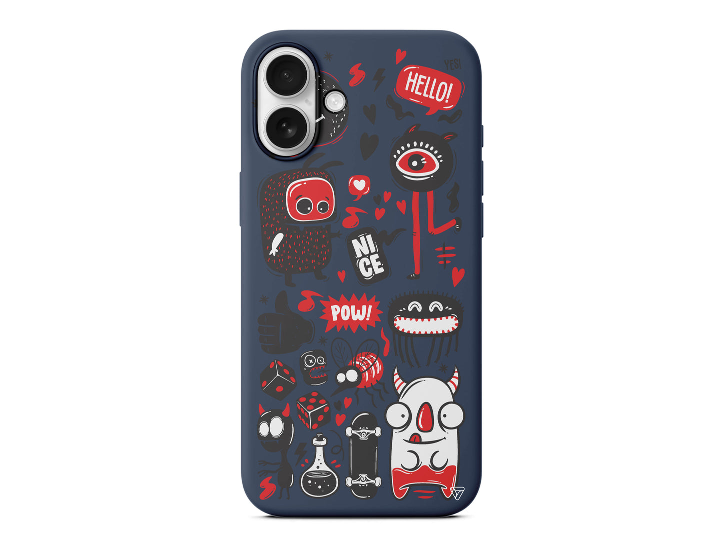 Sevimli Canavarlar Lansman Model İçi Kadife Silikon Telefon Kılıfı – Plus Serisine Özel