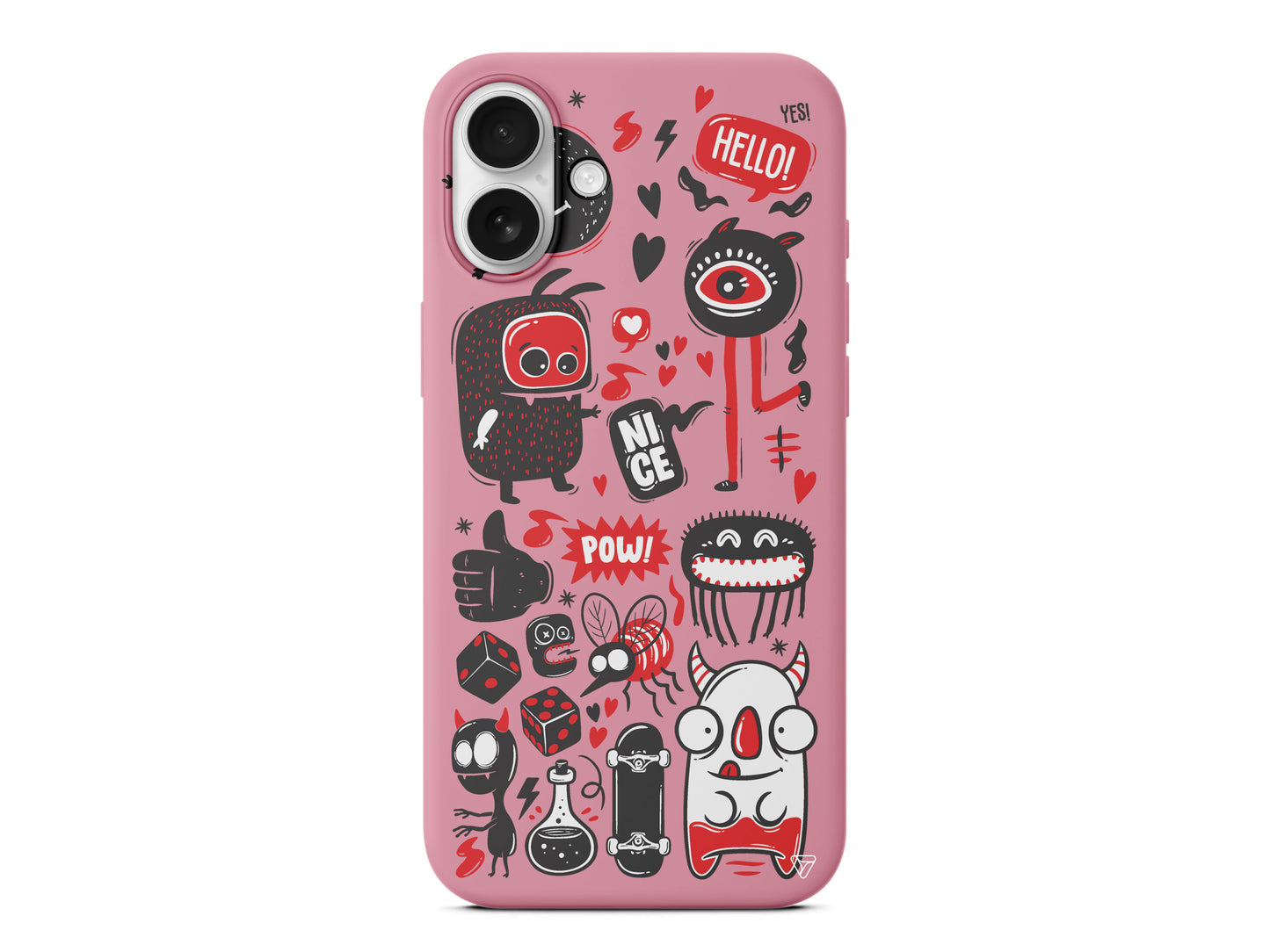 Sevimli Canavarlar Lansman Model İçi Kadife Silikon Telefon Kılıfı