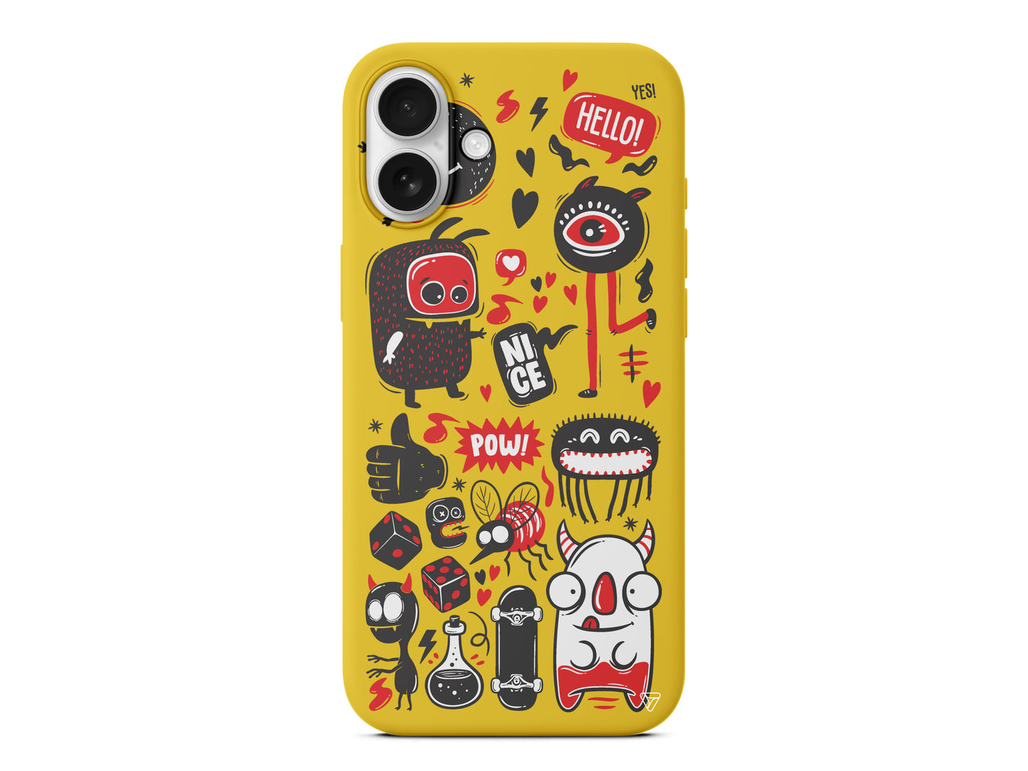 Sevimli Canavarlar Lansman Model İçi Kadife Silikon Telefon Kılıfı – Plus Serisine Özel