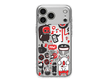 Sevimli Canavarlar Lansman Model İçi Kadife Silikon Telefon Kılıfı