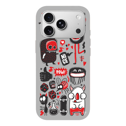 Sevimli Canavarlar Lansman Model İçi Kadife Silikon Telefon Kılıfı