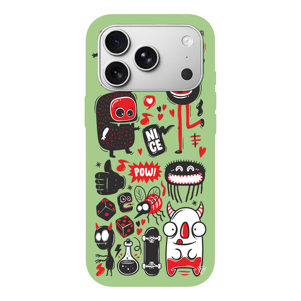 Sevimli Canavarlar Lansman Model İçi Kadife Silikon Telefon Kılıfı