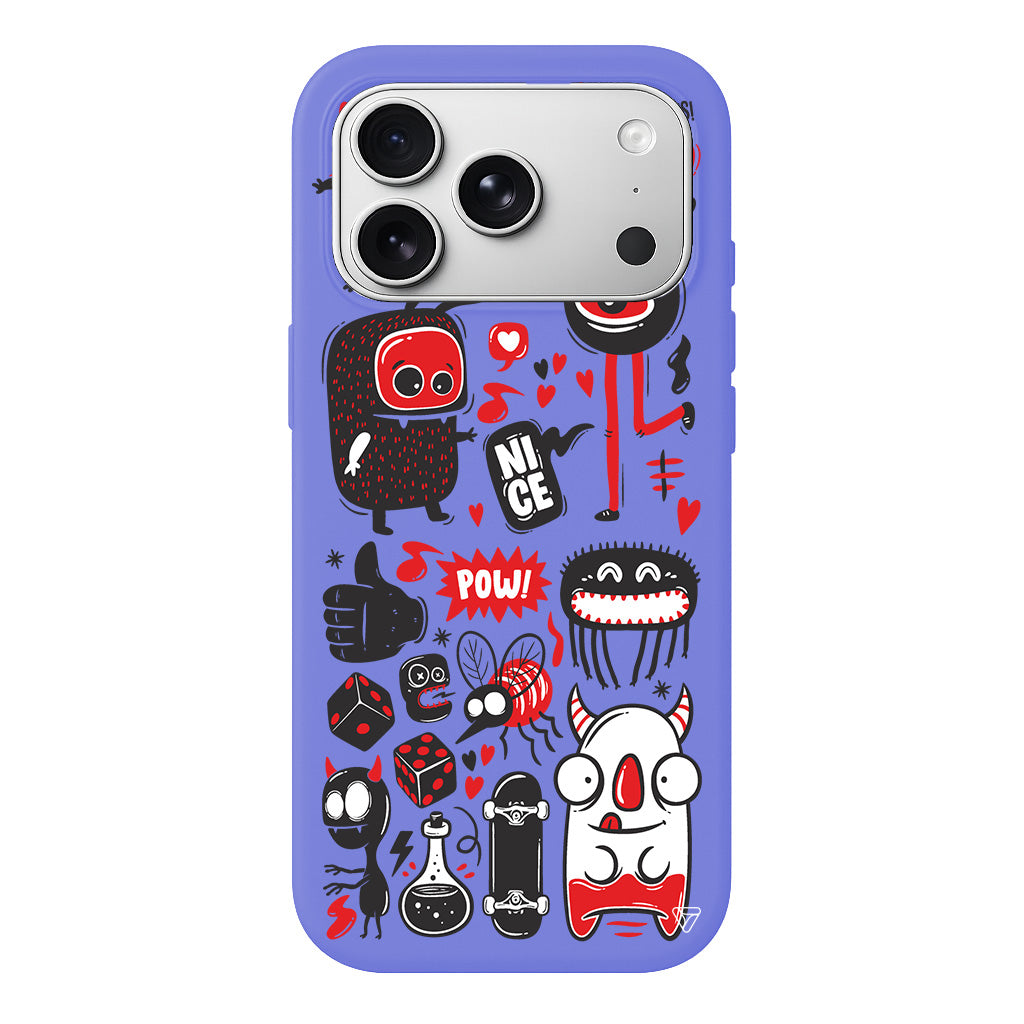 Sevimli Canavarlar Lansman Model İçi Kadife Silikon Telefon Kılıfı