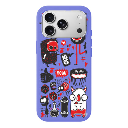 Sevimli Canavarlar Lansman Model İçi Kadife Silikon Telefon Kılıfı