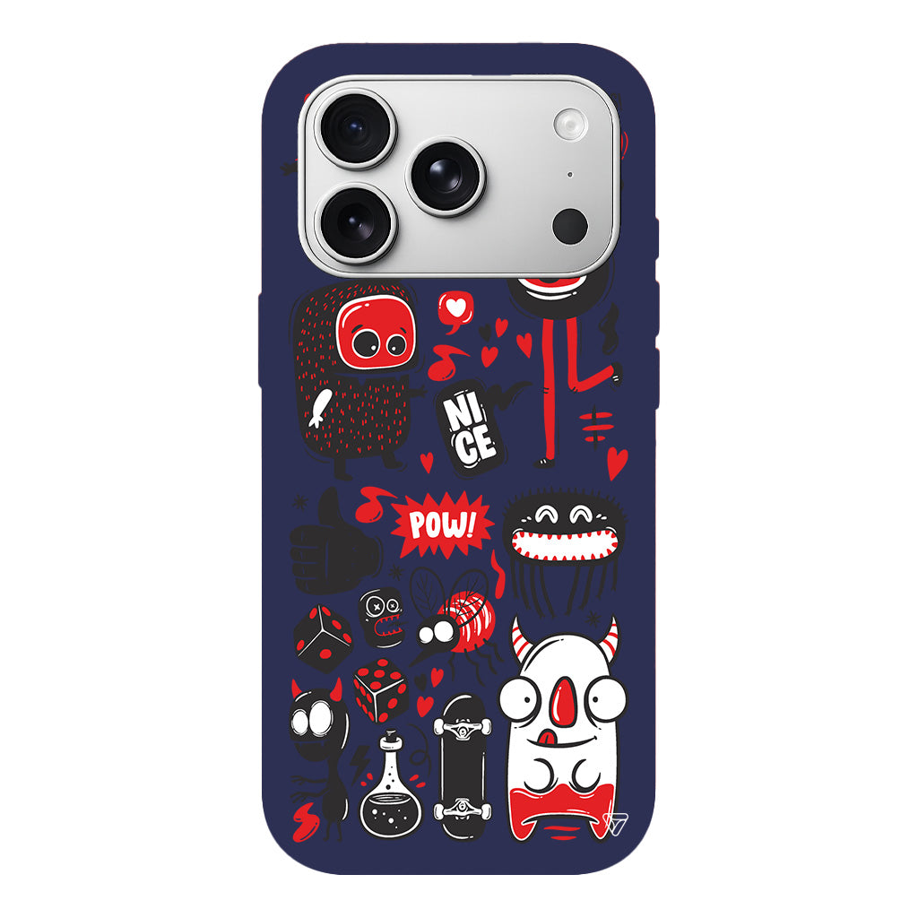 Sevimli Canavarlar Lansman Model İçi Kadife Silikon Telefon Kılıfı