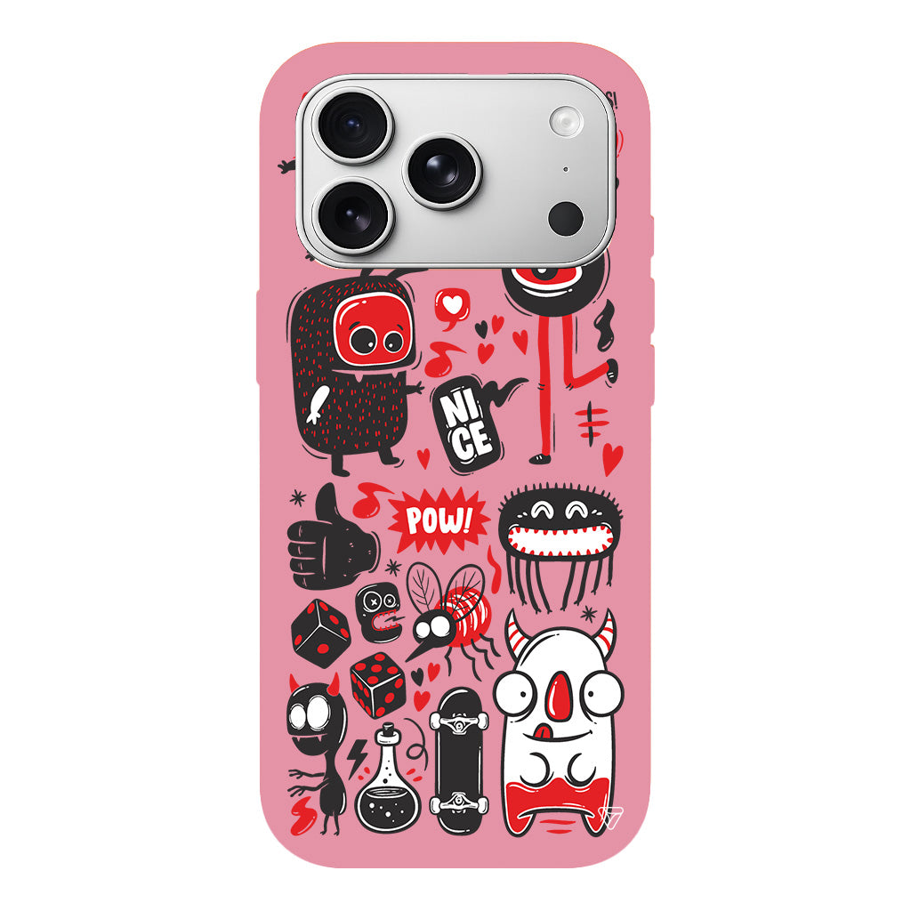 Sevimli Canavarlar Lansman Model İçi Kadife Silikon Telefon Kılıfı