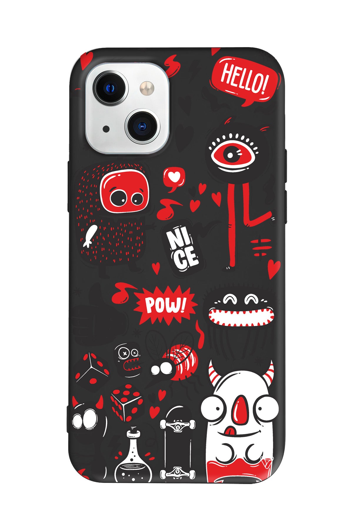 Sevimli Canavarlar Lansman Model İçi Kadife Silikon Telefon Kılıfı