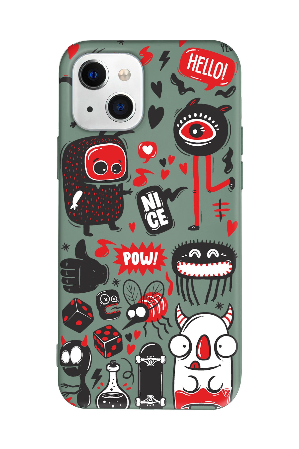 Sevimli Canavarlar Lansman Model İçi Kadife Silikon Telefon Kılıfı