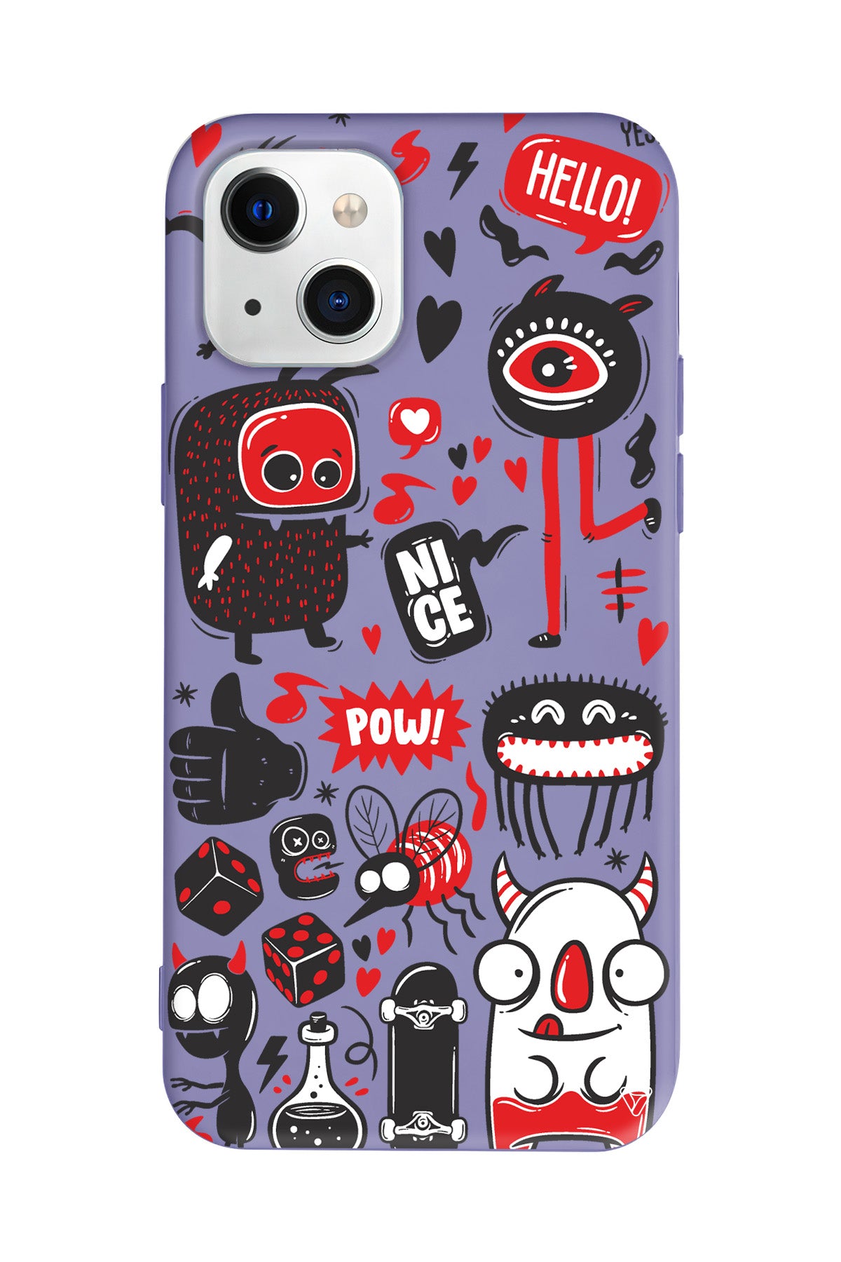 Sevimli Canavarlar Lansman Model İçi Kadife Silikon Telefon Kılıfı – Plus Serisine Özel