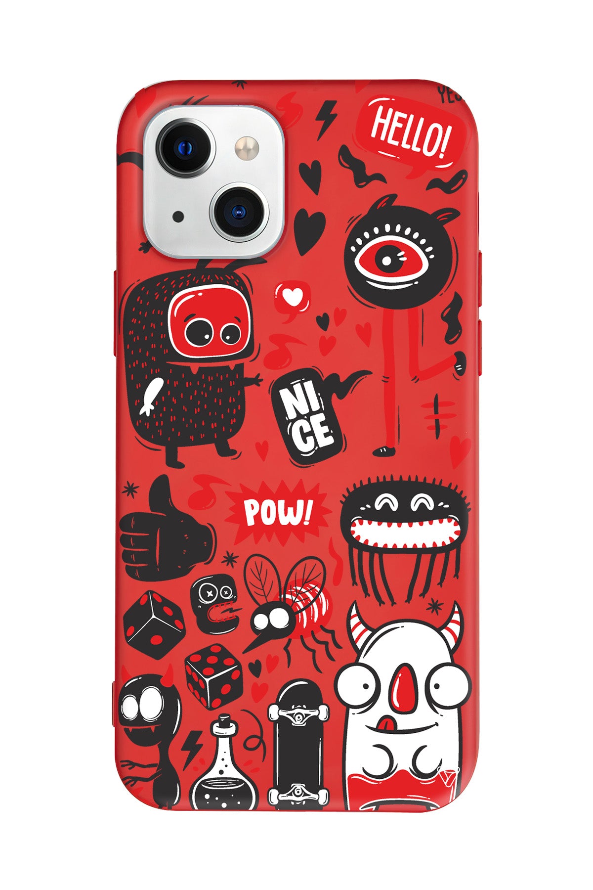 Sevimli Canavarlar Lansman Model İçi Kadife Silikon Telefon Kılıfı – Plus Serisine Özel