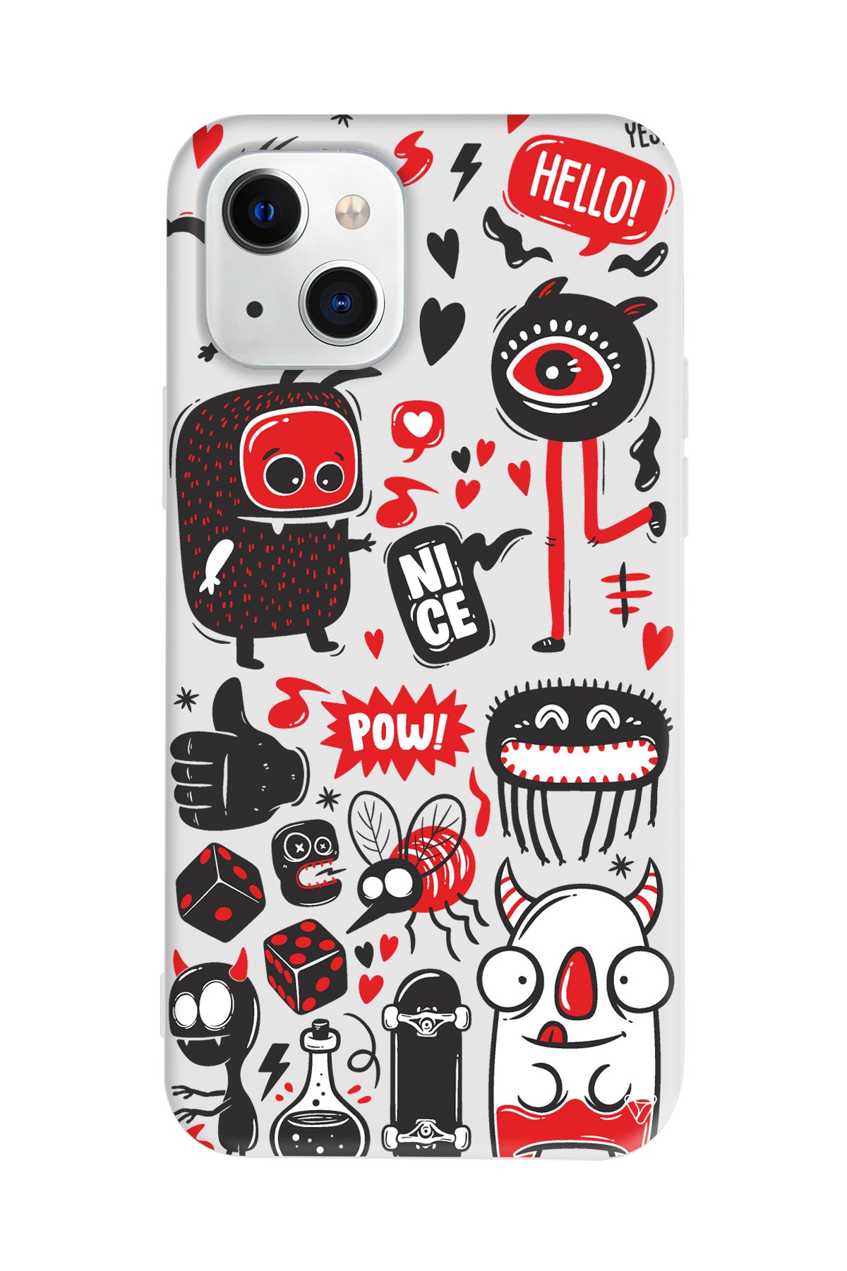 Sevimli Canavarlar Lansman Model İçi Kadife Silikon Telefon Kılıfı – Plus Serisine Özel