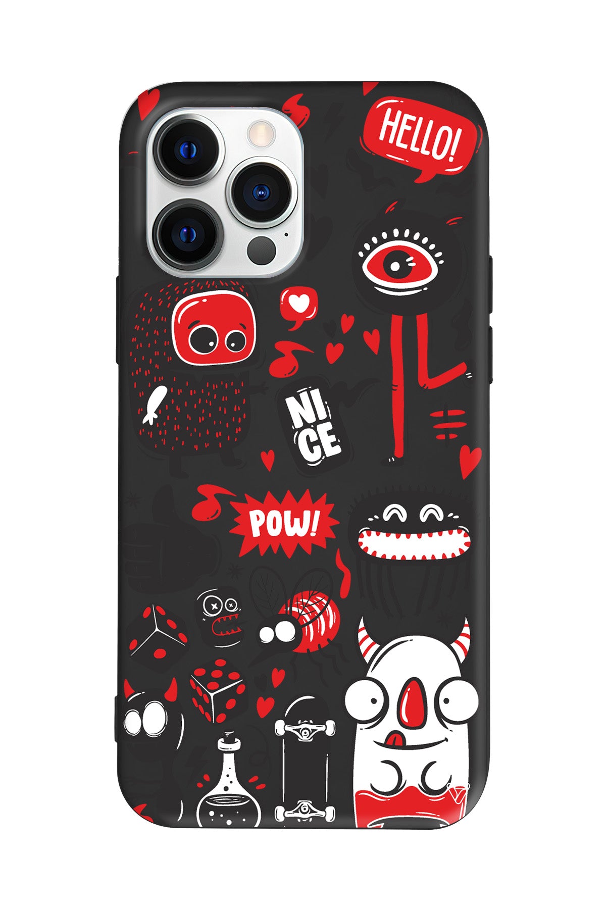 Sevimli Canavarlar Lansman Model İçi Kadife Silikon Telefon Kılıfı