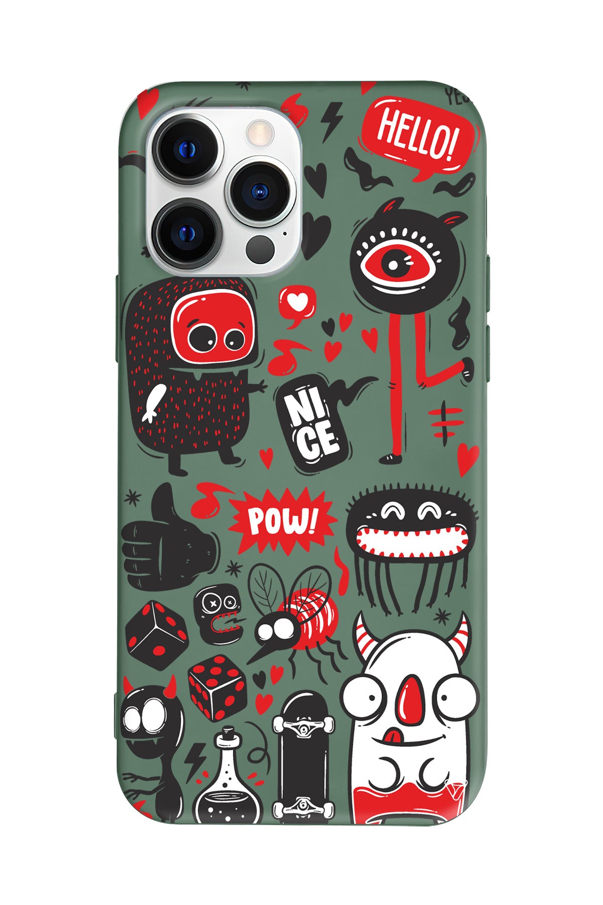 Sevimli Canavarlar Lansman Model İçi Kadife Silikon Telefon Kılıfı