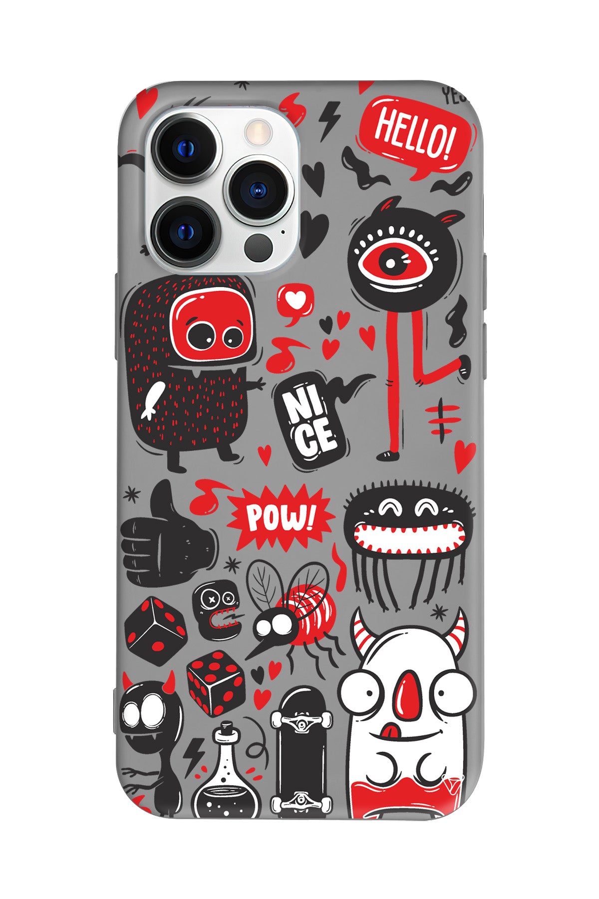 Sevimli Canavarlar Lansman Model İçi Kadife Silikon Telefon Kılıfı