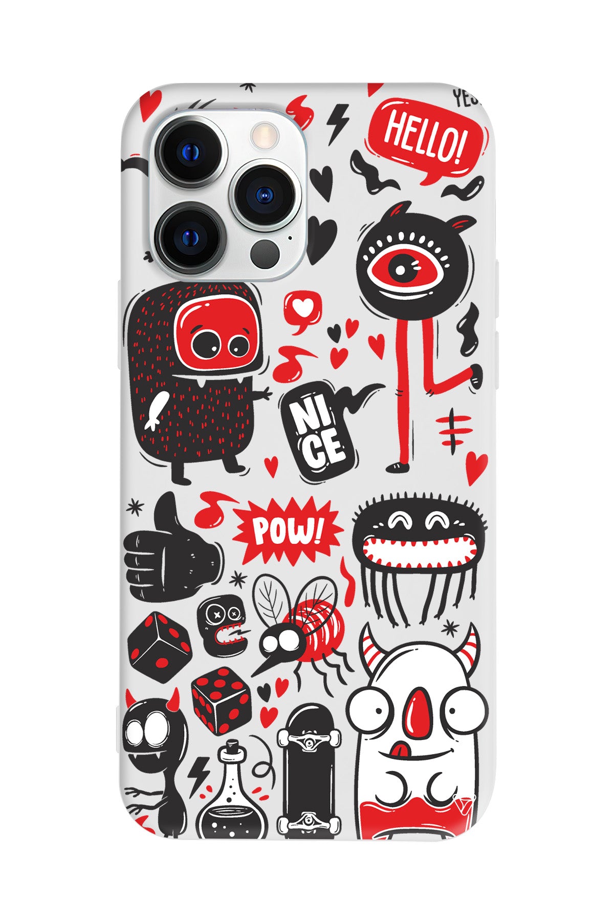 Sevimli Canavarlar Lansman Model İçi Kadife Silikon Telefon Kılıfı