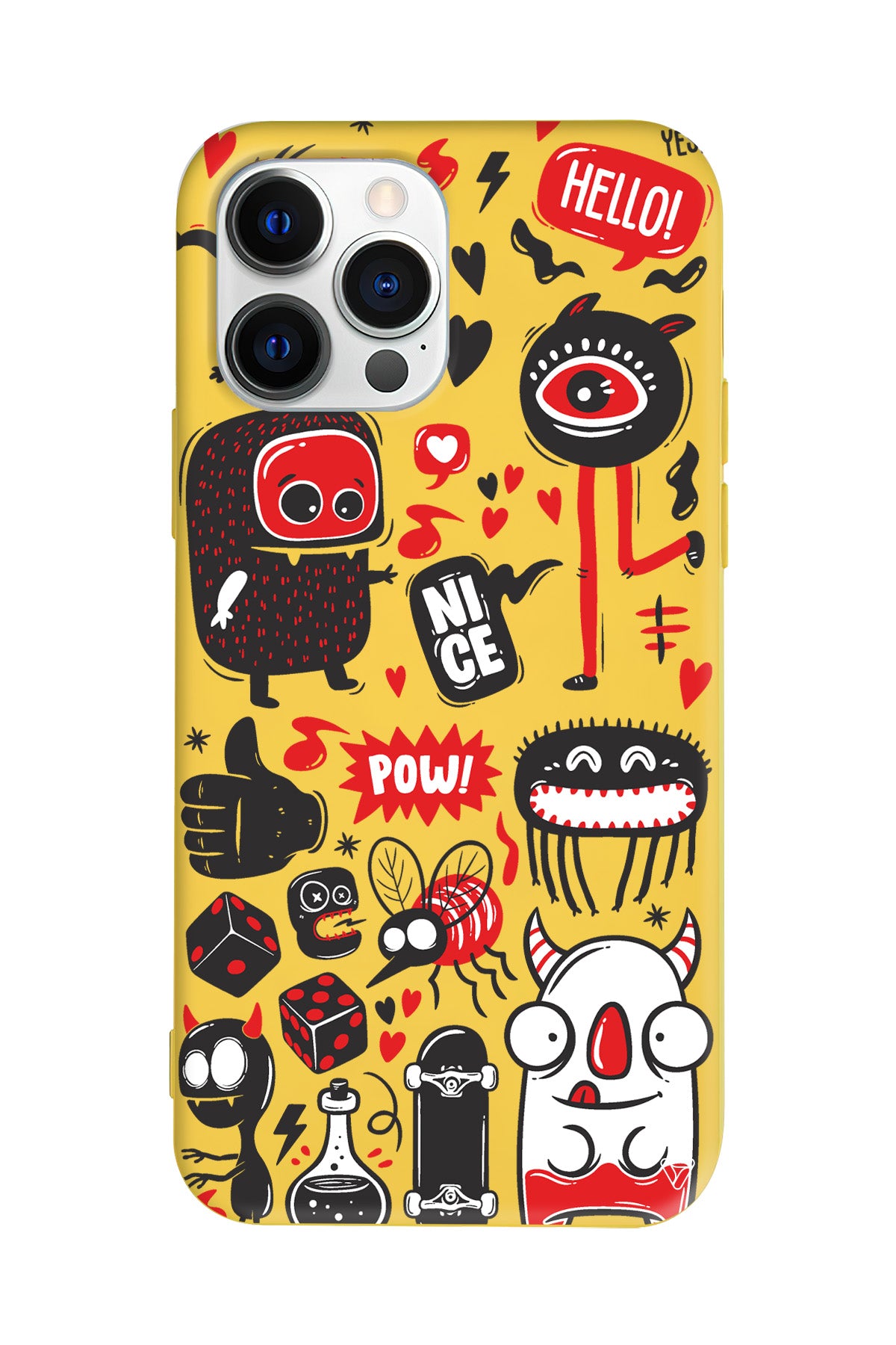 Sevimli Canavarlar Lansman Model İçi Kadife Silikon Telefon Kılıfı