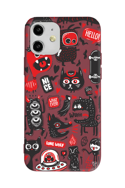 Sevimli Canavarlar 2 Lansman Model İçi Kadife Silikon Telefon Kılıfı