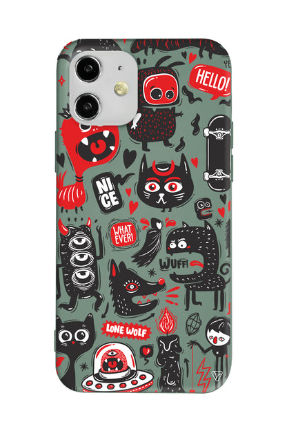 Sevimli Canavarlar 2 Lansman Model İçi Kadife Silikon Telefon Kılıfı