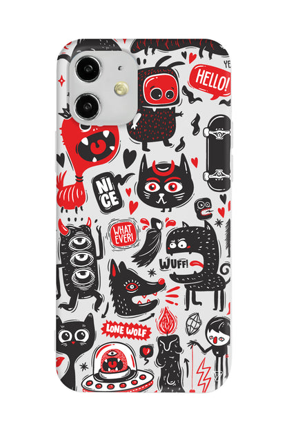 Sevimli Canavarlar 2 Lansman Model İçi Kadife Silikon Telefon Kılıfı