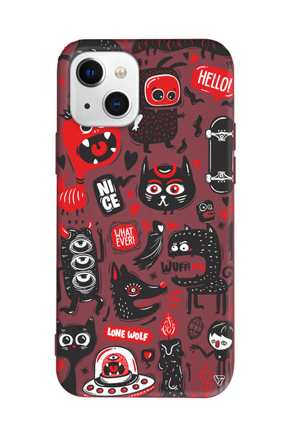 Sevimli Canavarlar 2 Lansman Model İçi Kadife Silikon Telefon Kılıfı