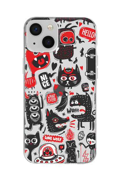 Sevimli Canavarlar 2 Lansman Model İçi Kadife Silikon Telefon Kılıfı