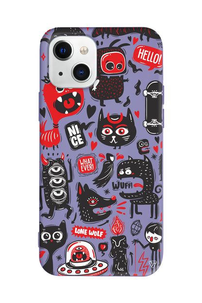 Sevimli Canavarlar 2 Lansman Model İçi Kadife Silikon Telefon Kılıfı – Plus Serisine Özel