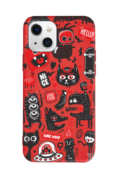 Sevimli Canavarlar 2 Lansman Model İçi Kadife Silikon Telefon Kılıfı – Plus Serisine Özel