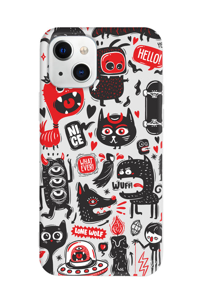 Sevimli Canavarlar 2 Lansman Model İçi Kadife Silikon Telefon Kılıfı – Plus Serisine Özel