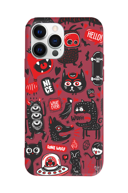 Sevimli Canavarlar 2 Lansman Model İçi Kadife Silikon Telefon Kılıfı