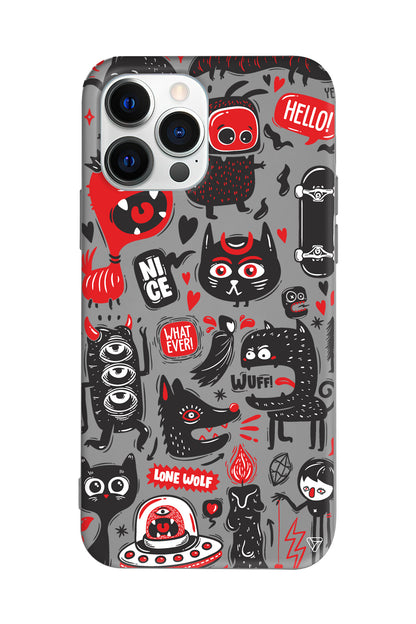 Sevimli Canavarlar 2 Lansman Model İçi Kadife Silikon Telefon Kılıfı