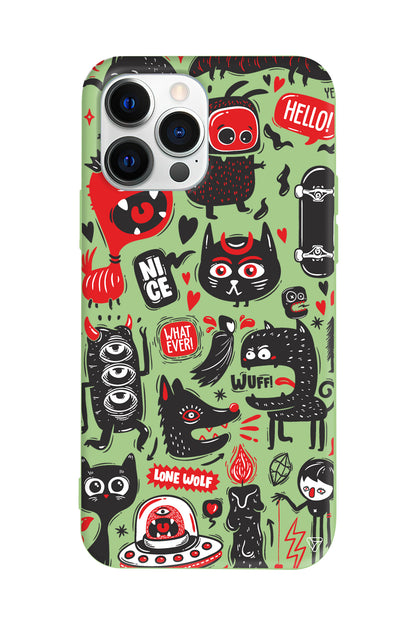 Sevimli Canavarlar 2 Lansman Model İçi Kadife Silikon Telefon Kılıfı