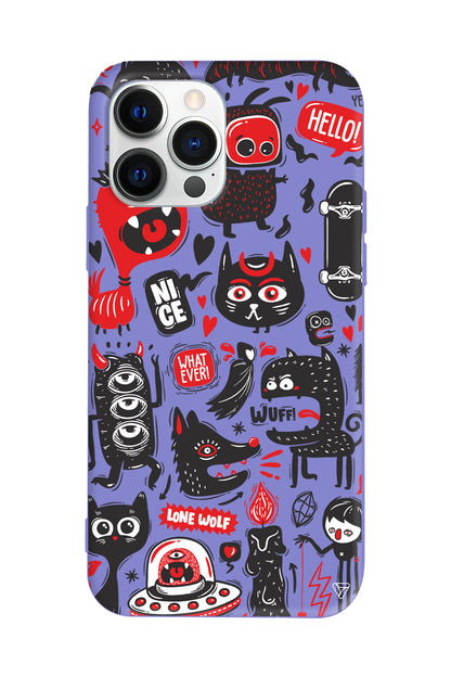 Sevimli Canavarlar 2 Lansman Model İçi Kadife Silikon Telefon Kılıfı