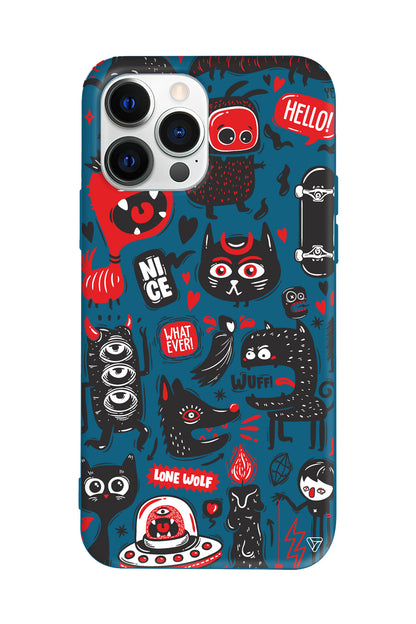 Sevimli Canavarlar 2 Lansman Model İçi Kadife Silikon Telefon Kılıfı