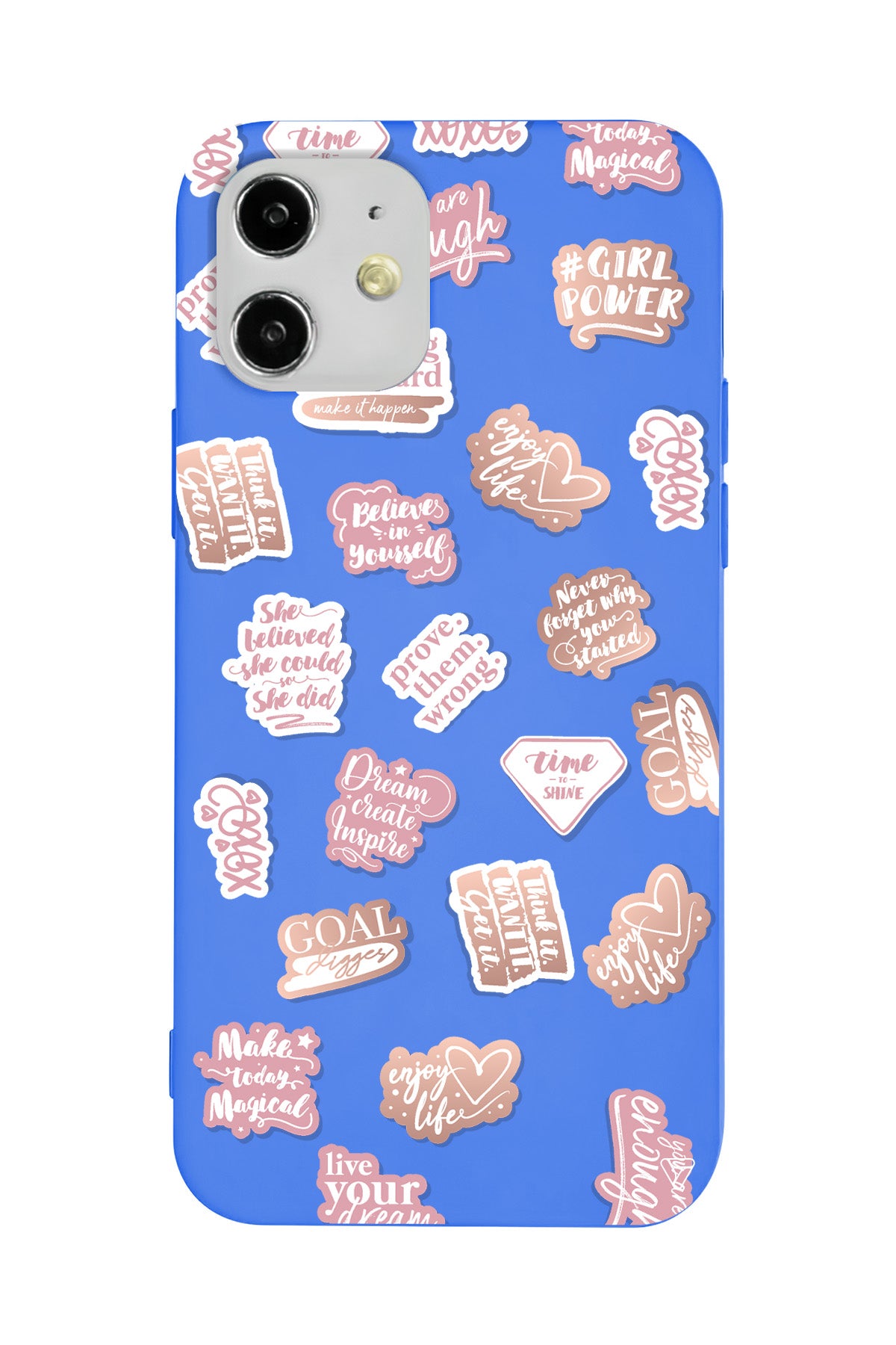 Female Sticker 2 Lansman Model İçi Kadife Silikon Telefon Kılıfı