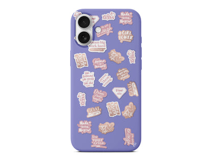 Female Sticker 2 Lansman Model İçi Kadife Silikon Telefon Kılıfı – Plus Serisine Özel