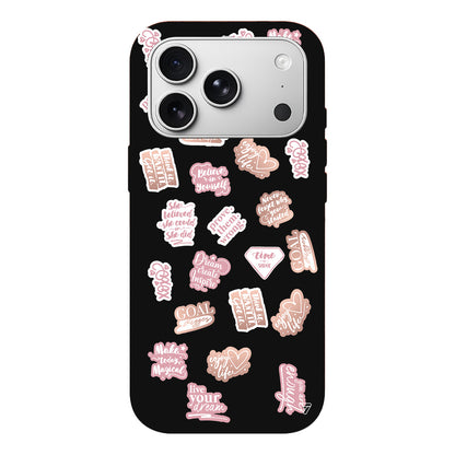 Female Sticker 2 Lansman Model İçi Kadife Silikon Telefon Kılıfı