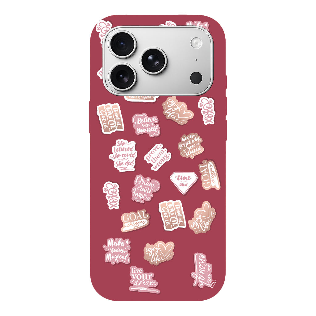 Female Sticker 2 Lansman Model İçi Kadife Silikon Telefon Kılıfı