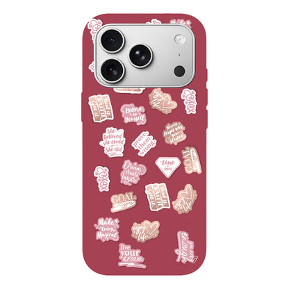 Female Sticker 2 Lansman Model İçi Kadife Silikon Telefon Kılıfı