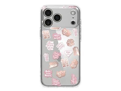 Female Sticker 2 Lansman Model İçi Kadife Silikon Telefon Kılıfı