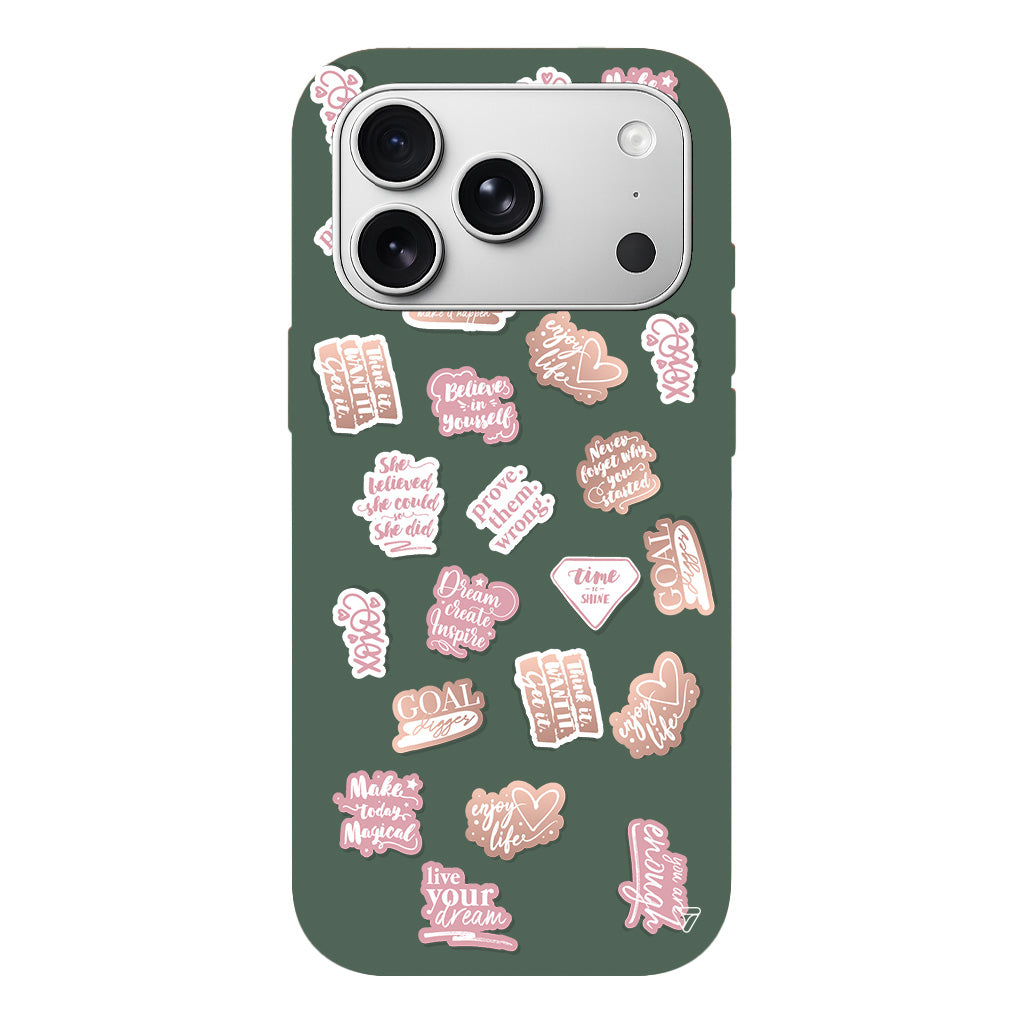 Female Sticker 2 Lansman Model İçi Kadife Silikon Telefon Kılıfı