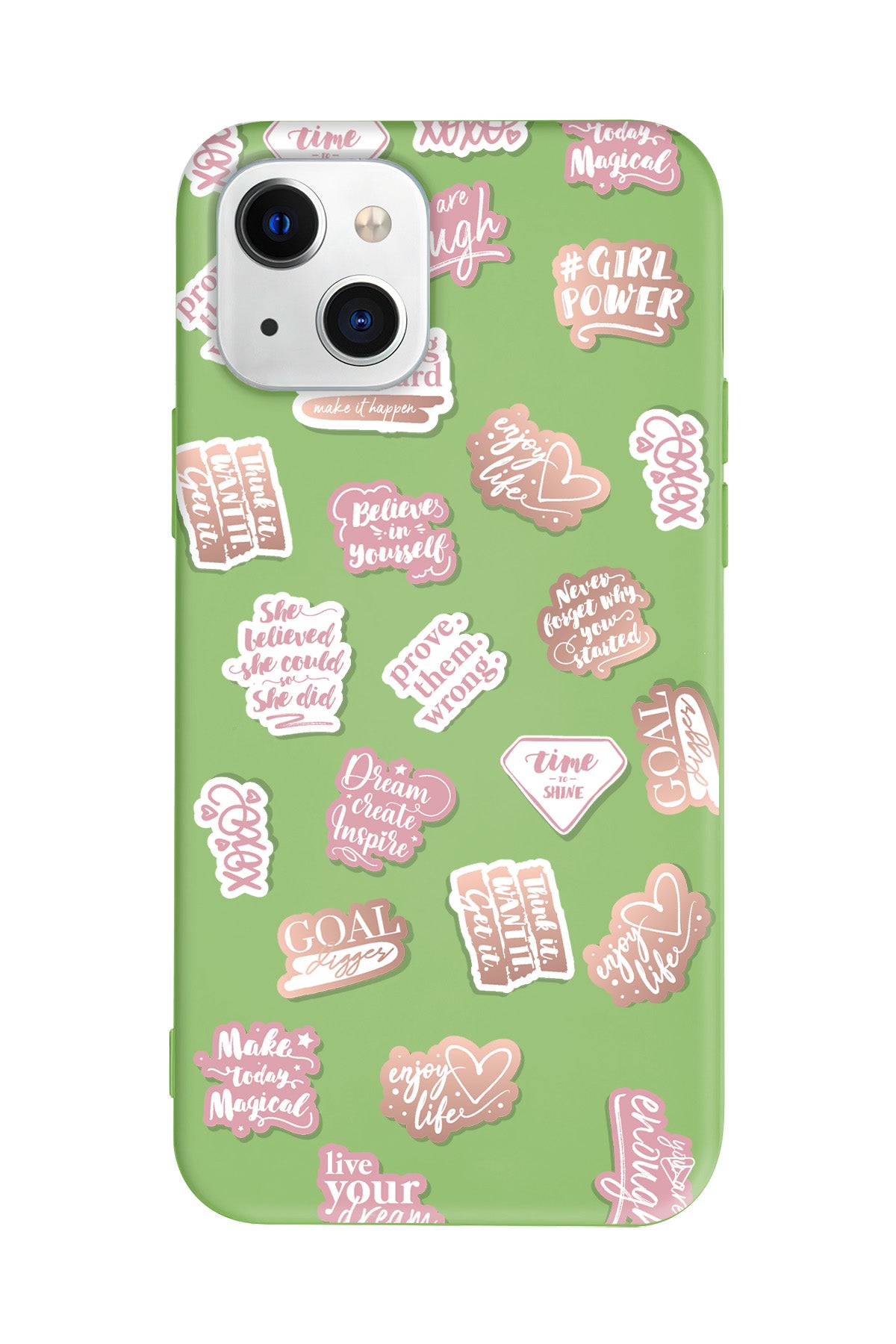 Female Sticker 2 Lansman Model İçi Kadife Silikon Telefon Kılıfı – Plus Serisine Özel