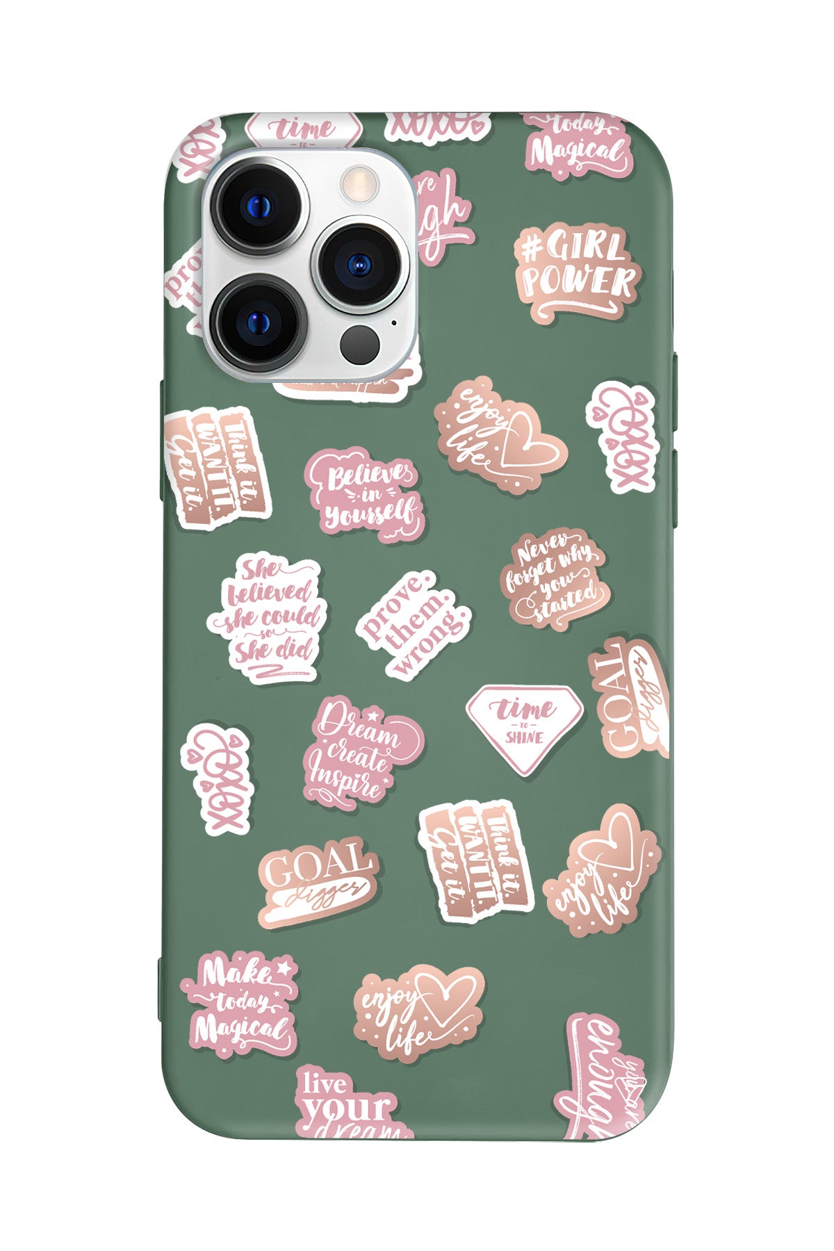 Female Sticker 2 Lansman Model İçi Kadife Silikon Telefon Kılıfı