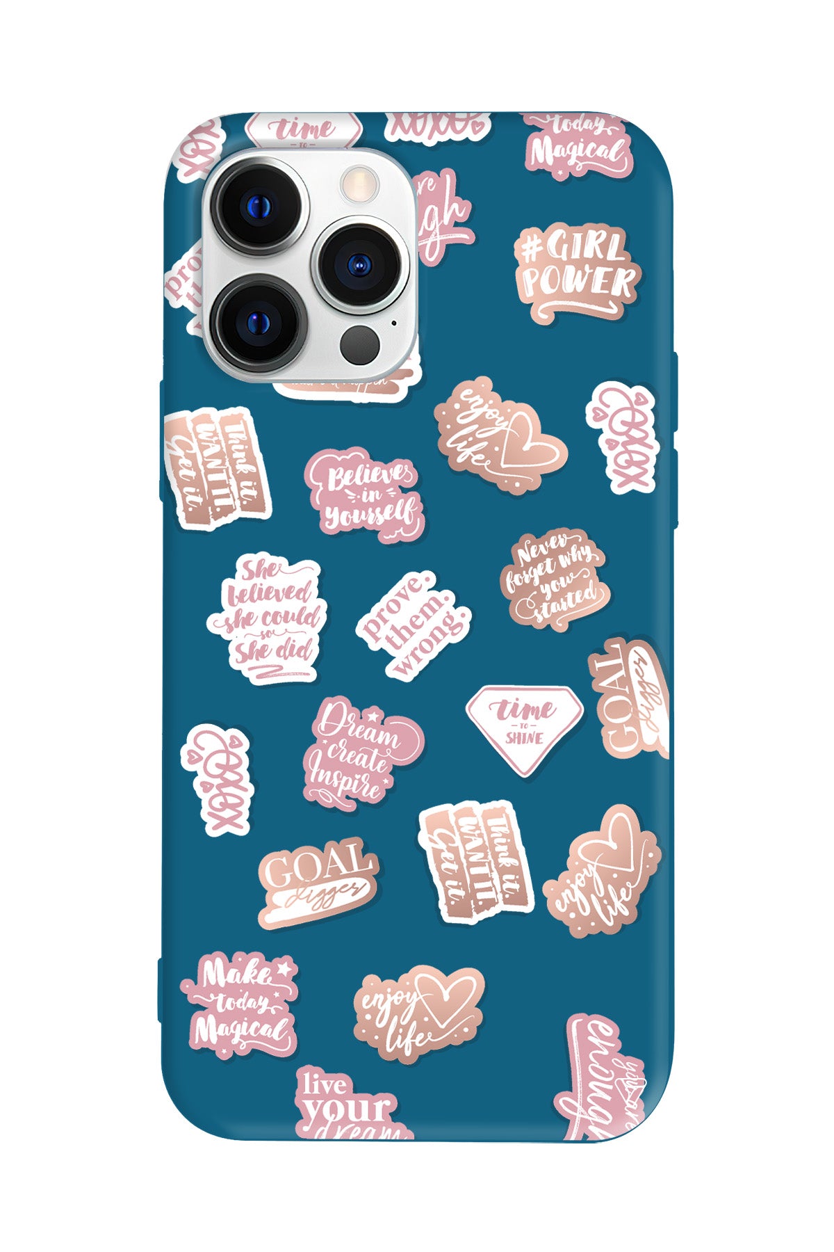 Female Sticker 2 Lansman Model İçi Kadife Silikon Telefon Kılıfı