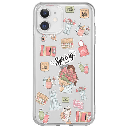 Spring Time Lansman Model İçi Kadife Silikon Telefon Kılıfı