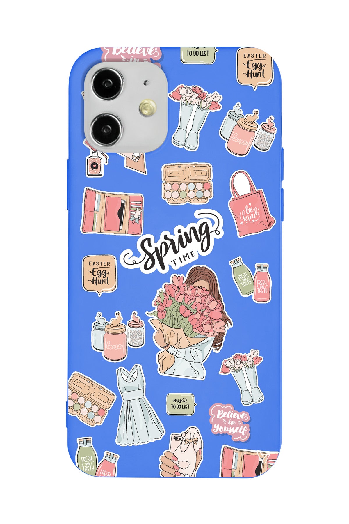 Spring Time Lansman Model İçi Kadife Silikon Telefon Kılıfı